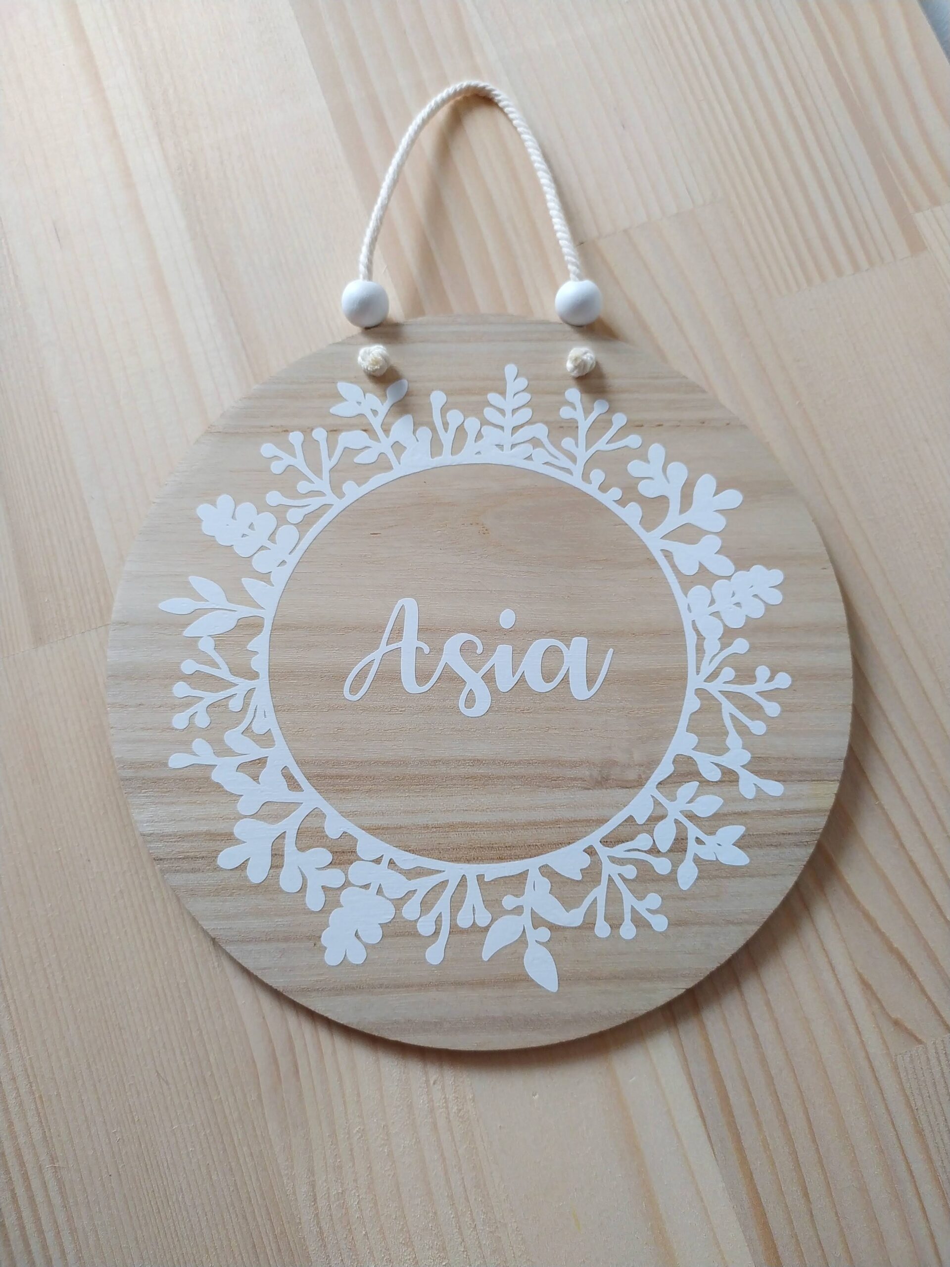 • Cartel Corona Flores Personalizado •