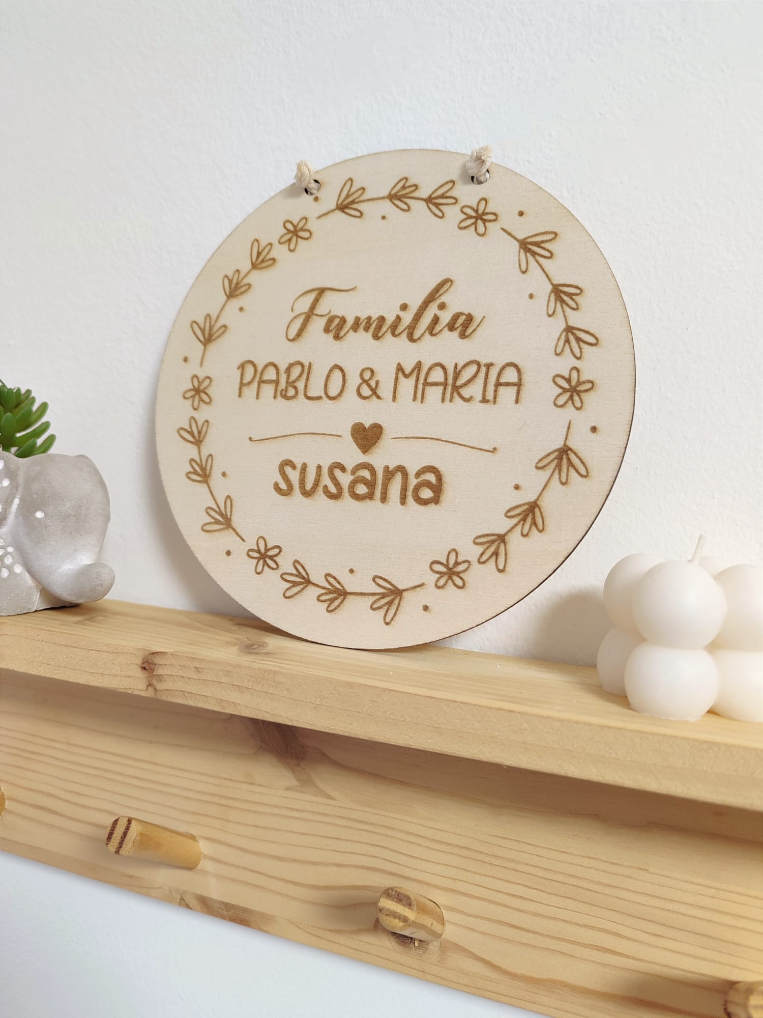 • Cartel Floral Familia Personalizado •