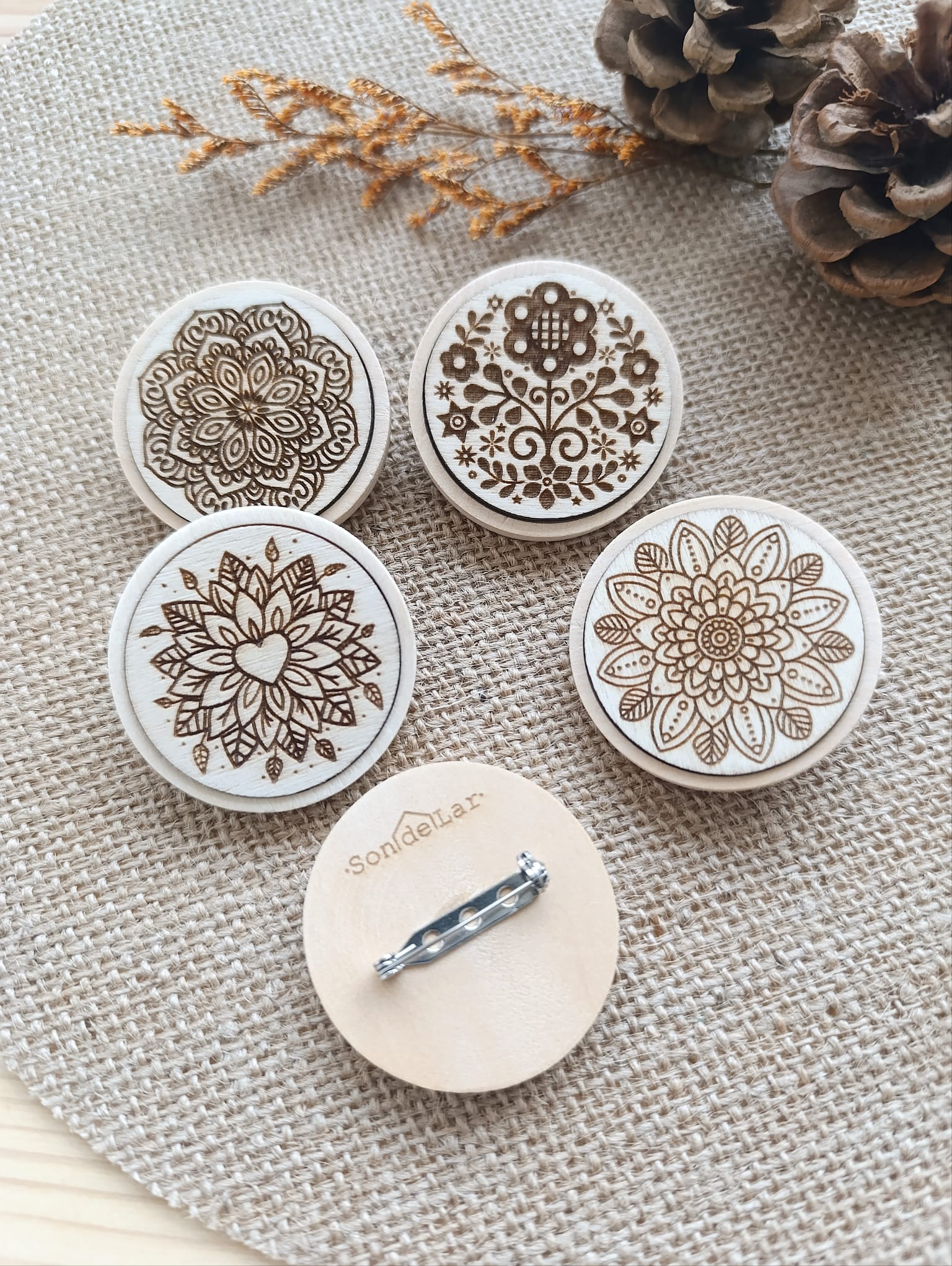 • Broches Mandala - Escandinavos • - Imagen 4